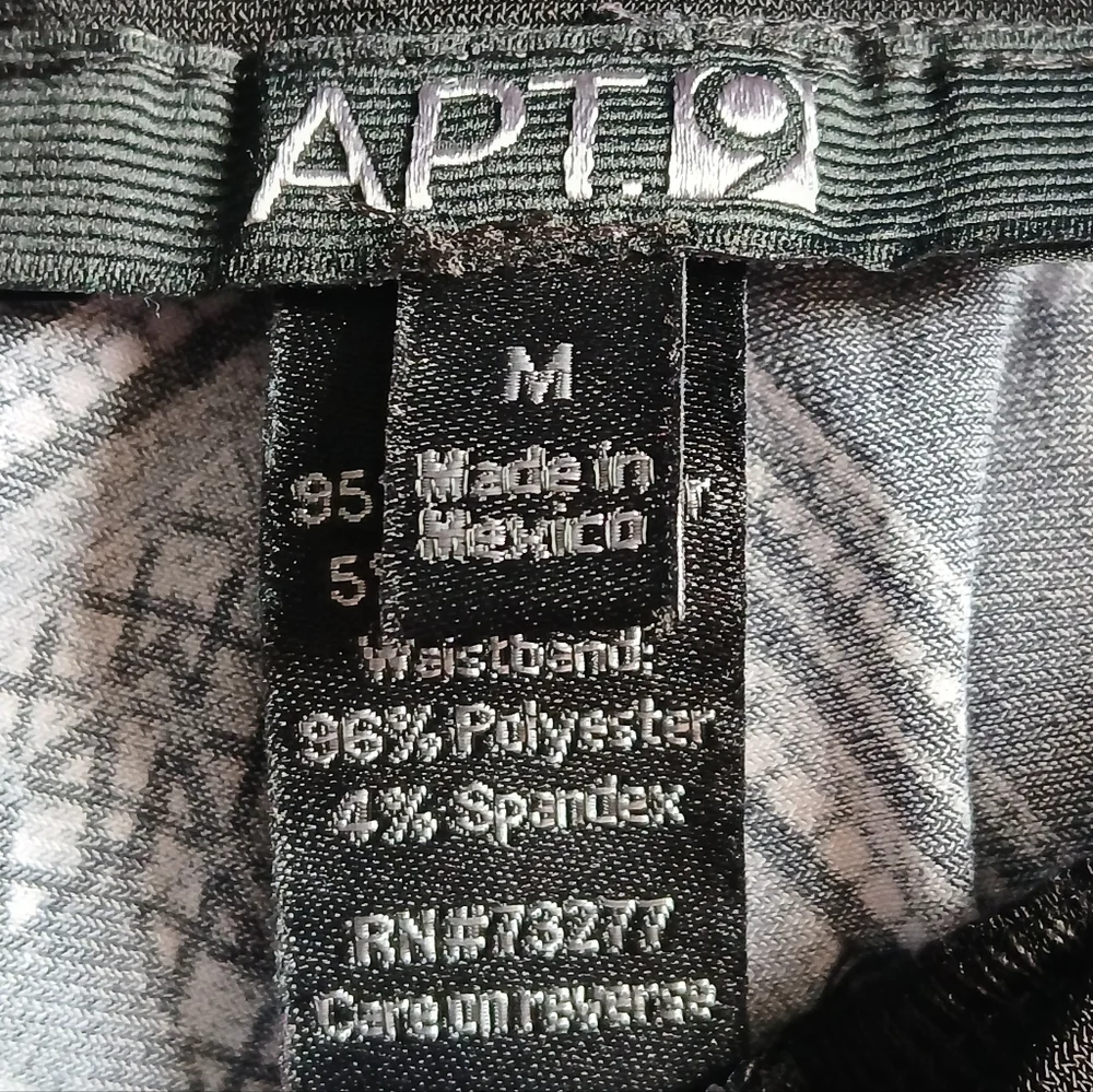 Apt. 9 Black and White Chevron Pants - Picture 2 of 8